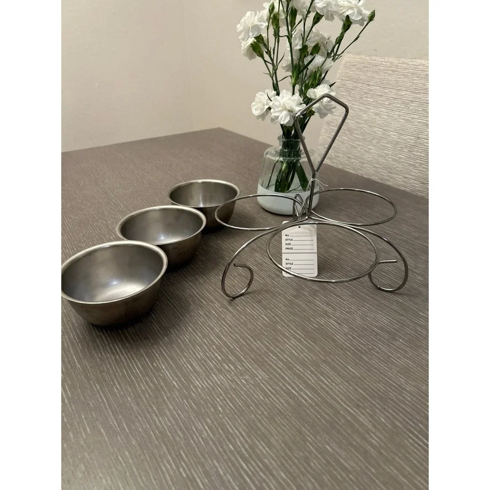 Soro Essentials- 10‎ oz. Stainless Steel Three-Way Server Caddy